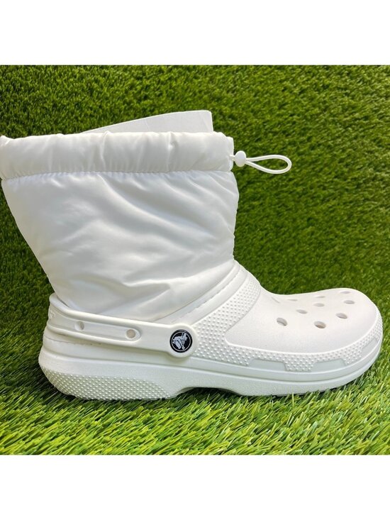 Crocs Classic Lined Neo Puff Mens Size 10 White Outdoor Pull On Boots Shoes main image 7